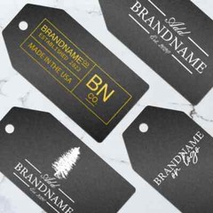 100 PCS 1-1/2″ x 3-1/8″ Custom Printed Personalized Branded Hang Tags