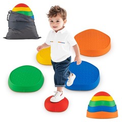 Costzon Balance Stepping Stones For Kids 11 Pcs Non-Slip Toddler Stones Sensory