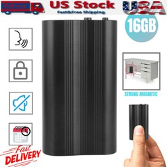 500Hr 16GB Spy Digital Voice Activated Recorder Mini Audio Magnetic MP3 Player