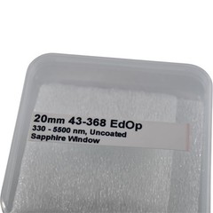 NEW Edmund Optics 43-368 Uncoated Sapphire Precision Window 20mm Dia 2mm Thick