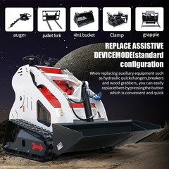 Compact stand-up tracked mini skid steer loader Runtong R420 Engine US in Stock