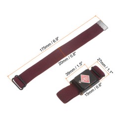 Anti Static Wrist Strap ESD Antistatic Cordless with Spare Bracelet Wine Red
