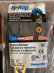 Thomas & Betts Ty-Rap TY5277MX 24” 100 Count (2 ) Bags of 50 Brand New!!
