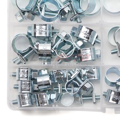 48Pcs 6 Sizes Fuel Injection Gas Line Hose Clamps Clip Pipe Clamp Kit 7mm-15mm