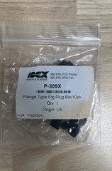 IDEX P-309X Flange type FTG plug blk 10/pk