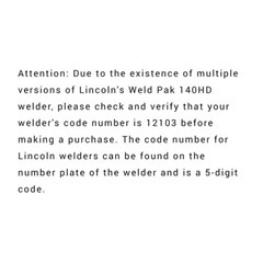 10 ft MIG Gun w/ Bonus fit Linc. Weld Pak 140HD WeldPak 140 HD 12103 Welder