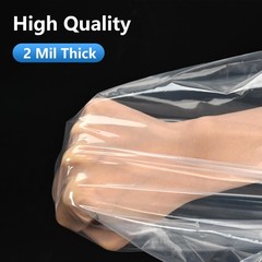 3 Gallon Large Plastic Storage Bags, 8 Pack Jumbo Size, 16″ x 18″, Large Clear