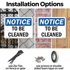 To Be Cleaned OSHA Notice Sign Metal, Plastic, Or Decal – 5 or 10 Pack
