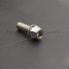 M5 M6x16 18 20 25mm Titanium Bolt+Washer MTB Bike Fixed Stem Handlebar Part 6pcs