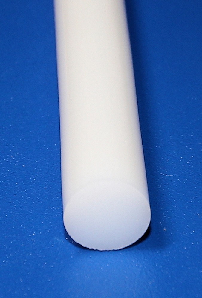 SOLID OPAQUE WHITE ACRYLIC PLEXIGLASS LUCITE ROD 1” DIAMETER 18” INCH LONG clear