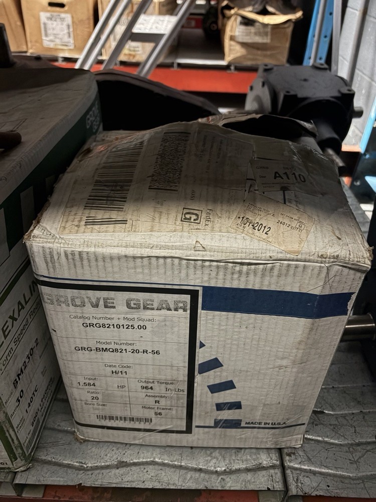 NEW Grove Gear GRG-BMQ-821-20-R-56 Ironman Reducer Ratio 20:1 1.584 Input HP