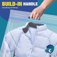 15 Gallon Large Storage Bags, 24″ x 24″ Clear Plastic Zipper Bags with Handle…