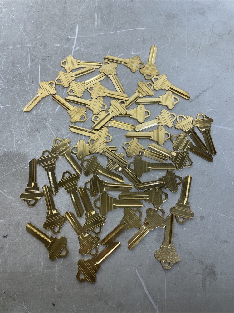 46 PACK Brass Finish Uncut Key Blanks SC4 (6SH1) Blank Keys 6 Pin