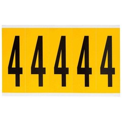 BRADY 1560-4 Number Label,4,5in.Hx1-3/4in.W,Vinyl 32MF07