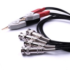 1 Set Kelvin Clip Tester Probe Lead Clip Cable With 4 BNC For LCR Meter Terminal