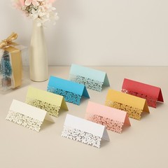 50 Pcs Place Cards, Leaves Table Place Cards, Beige