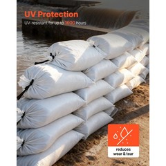 Uimoso 100 Pack Sandbags 16″ x 26″ Durable Bags with 50lb Capacity Empty