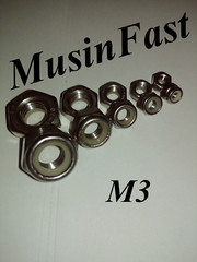 M3x0.5mm Stainless Steel Hex Lock Nut 10, 25, 50, 100, 500 Pcs.
