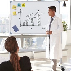 VEVOR Double Sided Magnetic Whiteboard 36″ x 24″ Mobile Dry Erase Board w/Stand