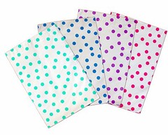 10″ x 13″ Pink|Teal|Purple|Blue Polka Dot -Flat Poly Mailers (50 Pack)
