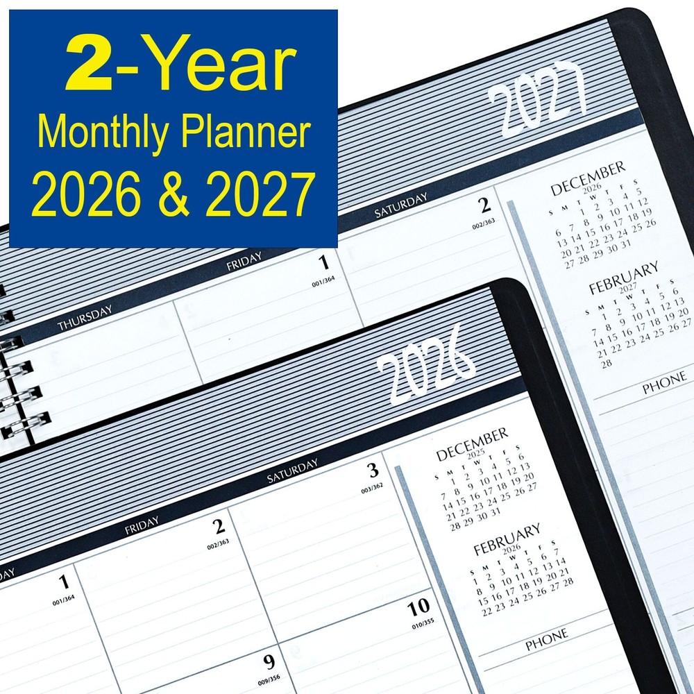 2026 & 2027 House of Doolittle 2620-02 HOD262002 2-Year Monthly Planner, 8.5×11″
