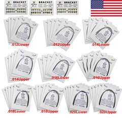 1/10packs Dental Orthodontic Brackets Braces /Supper Elastic Niti Arch Wires OR