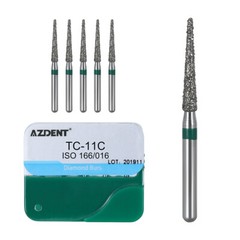 100pcs Dental Diamond Burs Medium Friction Grip 1.6MM for High Speed Handpiece