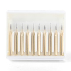 10pc FG7901 Dental Tungsten Carbide Gold Burs Polishing For High Speed Handpiece