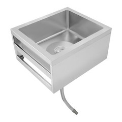 Stainless Steel Floor Mop Sink 22 × 19 × 12 In – 8 In Deep Rectangular Basin
