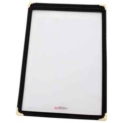 Winco Single Menu Cover, 8.5-Inch x 5.5-Inch, Black