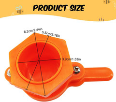 2 Pack Honey Gate Valve for Extractor, Orange Durable Nylon Honey
