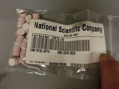 National Scientific 8 mm TEF/SIL RED Septa, 100/pk 100 GC HPLC Vial