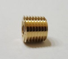 Lot of 10 pcs. 1/4″ Male NPT Brass Plug Countersunk Hex