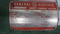 Ge 5CD144SE001B030 Kinamatic Dc Motor Cdl186acy 2hp 1750rpm 180v-dc