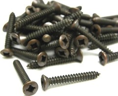 25, 50, or 100 Pieces! Oval Head Phillips #8 x 1-1/4″ Wood Screws Antique Bronze