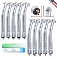 10 YABANG NSK Style Dental High Speed Handpiece Push Button 4Holes Air Turbine