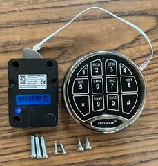 SecuRam Safelogic Basic Electronic Lock & Keypad SET – Swingbolt – Chrome