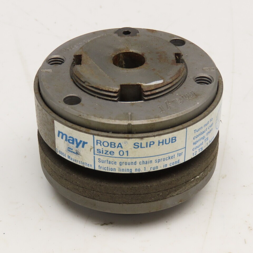 Mayr Size 01 ROBA Slip Hub Safety Clutch 0.400 Unfinished Bore
