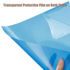 10-Pack A4 Colored PVC Flexible Plastic Sheets, 0.3mm Blue Transparent Film f…