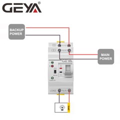 GEYA Mini Dual Power Automatic Transfer Switch Grid to Alternator 2P 63A 110V