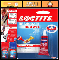 High-Strength Threadlocker Red 271, 0.2 fl oz Tube – Secure Bolts & Screws