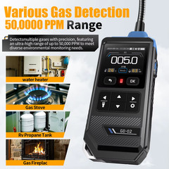 GD-02 Portable Gas Leak Detector 50000PPM Sound & Light Alarm Combustible Natura