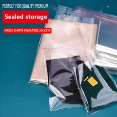 100CT 12×16″ Self Adhesive Sealing Cellophane Bags Large Clear Tshirt Sheets
