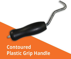 WOLF Manual Bar Tie Twister Tool w/Smooth Rotating Steel Hook & Plastic