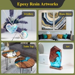 68OZ UV Resistant Epoxy Resin Kit – No Bubble, Crystal Clear for Art Coating