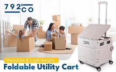 Ultimate Foldable Rolling Cart with Wheels and Bonus Insulated Shopping Bag.