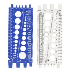Nut Bolt Thread Gauge Checker M3 to M22 Metric and #4 to 3/4 Imperial Sizes Bolt