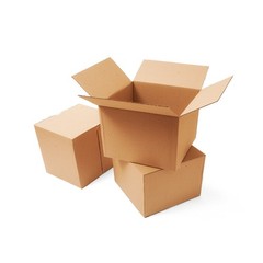 5 13x13x13 Kraft Brown Corrugated Shipping Boxes Multi-Depth 48 ECT Double-Wall