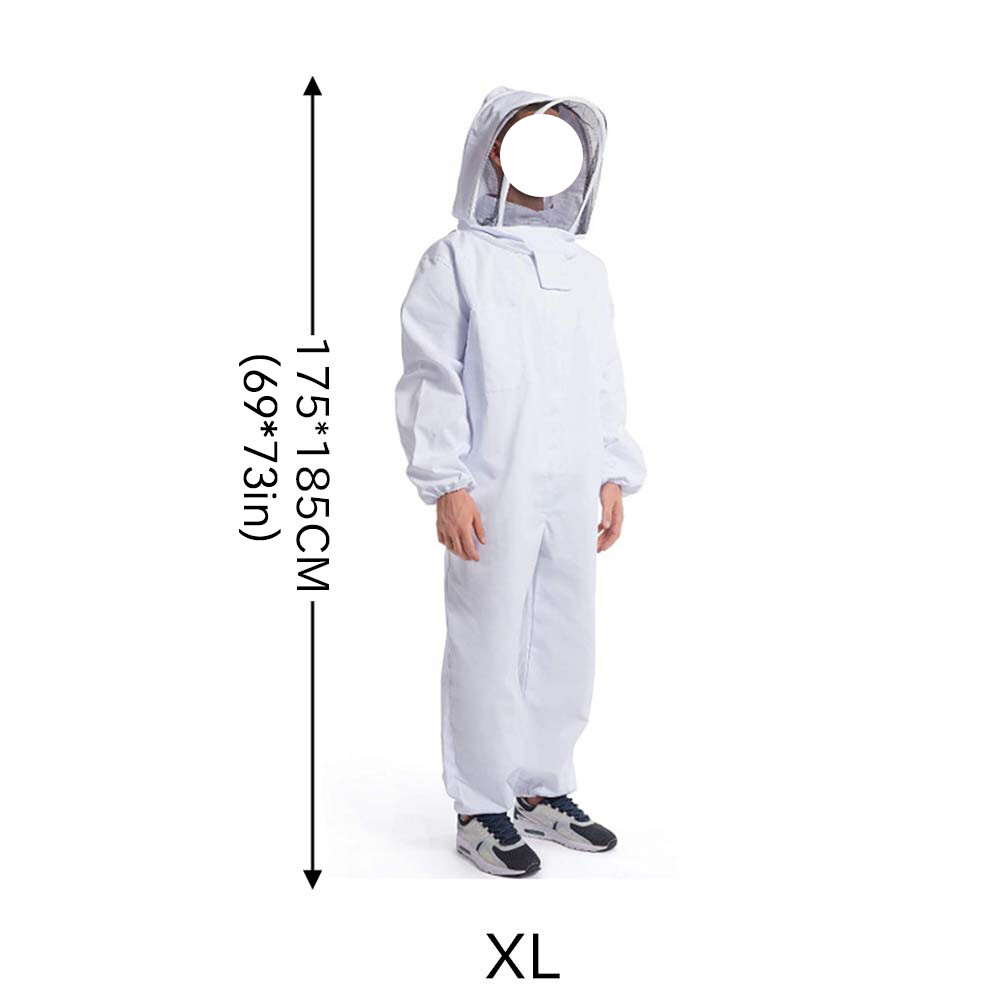 Beekeeping Suit XL Full Body Beekeeper Coverall Outfit Jacket With Veil Unisex