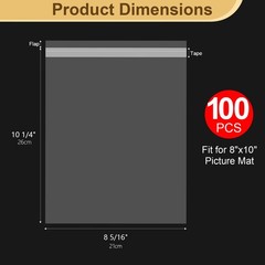 100 Count Acid-Free Clear Plastic Bags, Self Seal Crystal Bags for storaging,…